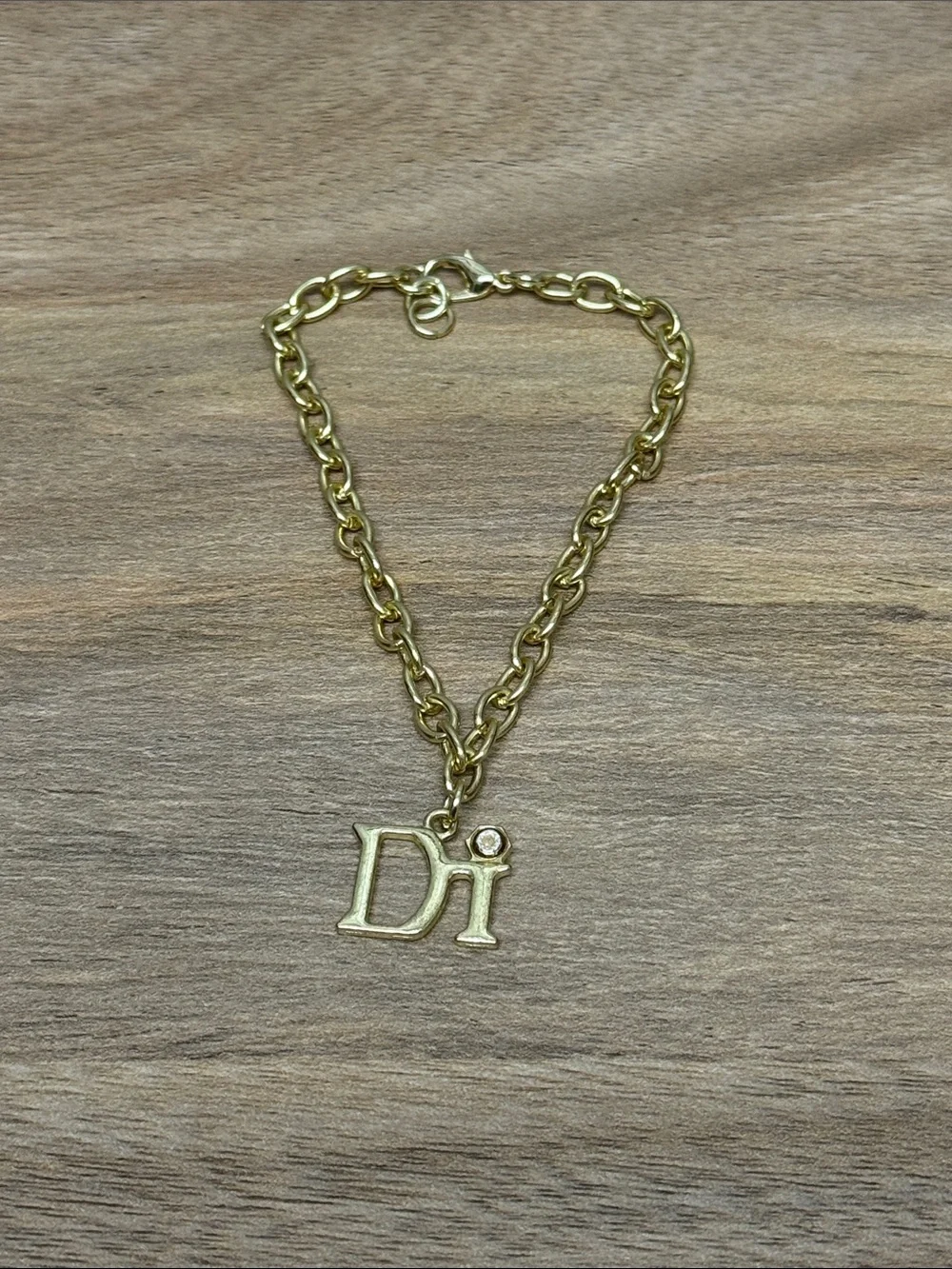 Gold Letter Charm Chain Bracelet - Diamonds International